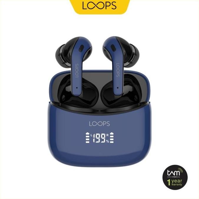 Loops Tws X03 Blue Earphone Bluetooth New Stok