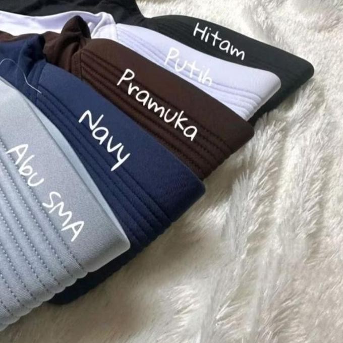 Hijab Sport Pet Tebal / Hijab Instan / Bergo Pet Tebal / Hijab S/M/L Muslim Kerudung Sporty Sekolah 