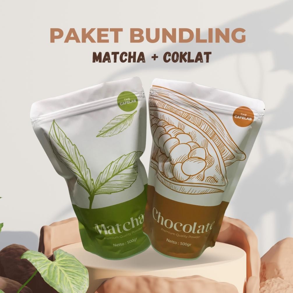 

Thecafelab Bundling Bubuk Minuman Matcha & Chocolate Premium 500Gr / Powder Matcha & Chocolate