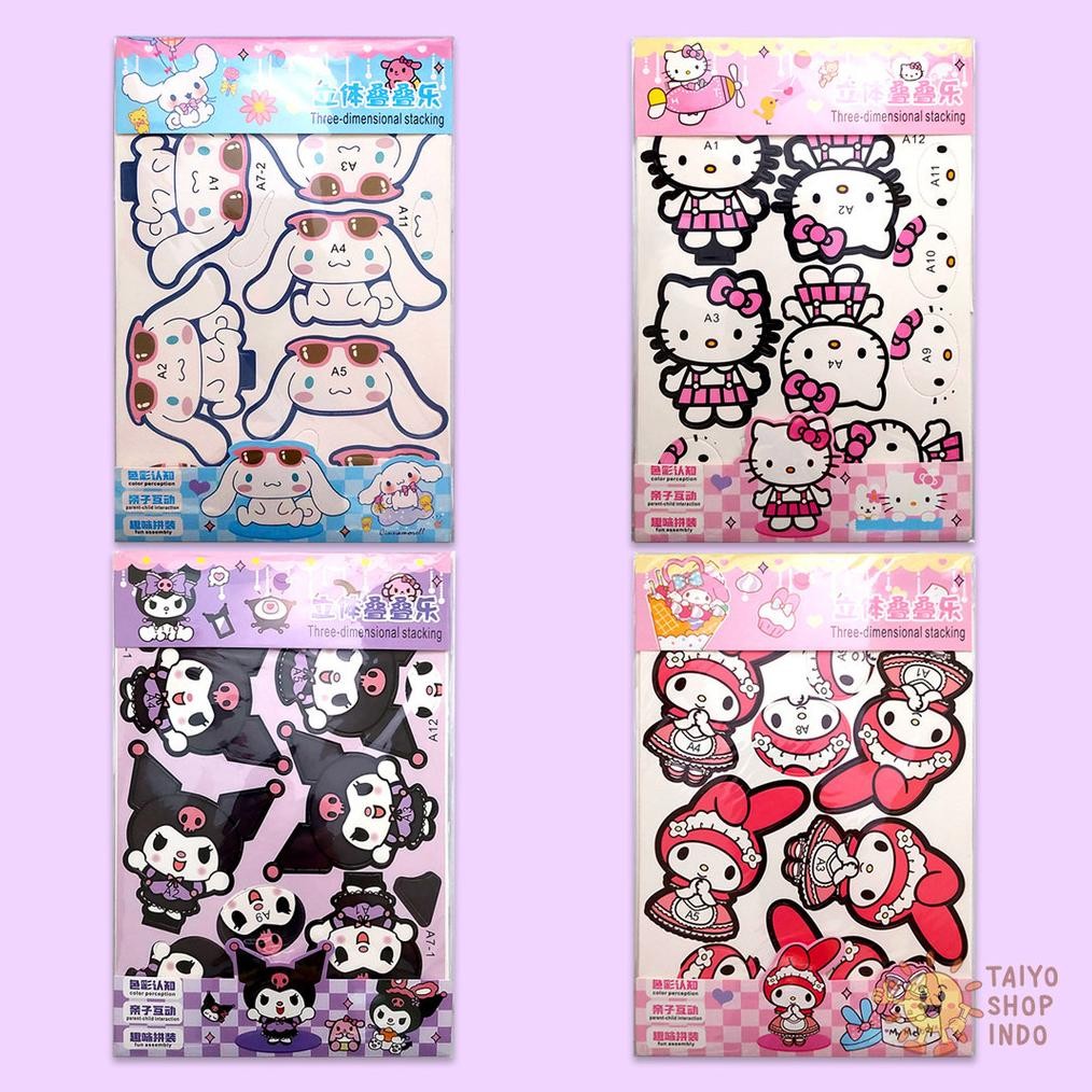 

[original] 3d stacking sticker stand bp sanrio stiker diy susun karakter edukasi dekorasi [terlaris] [terbaik]