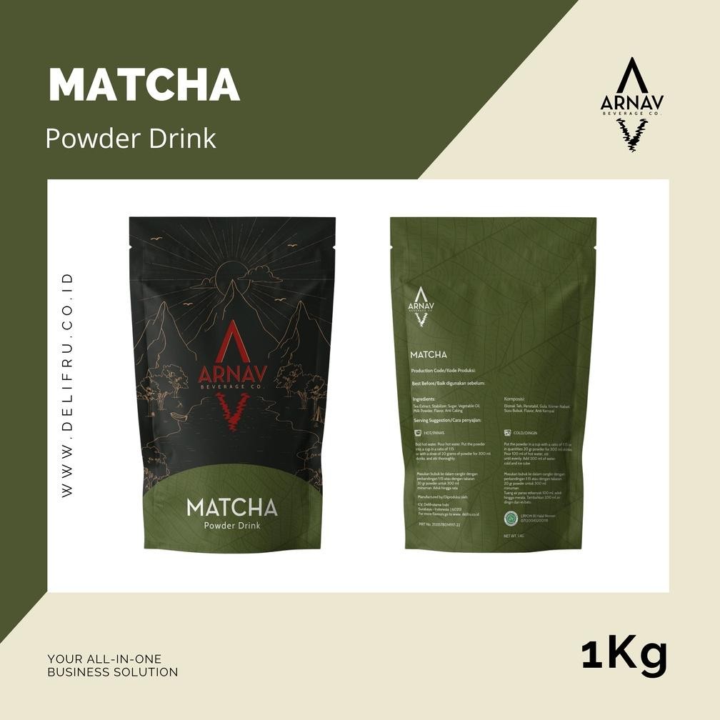 

1Kg Arnav Matcha Powder Drink - Bubuk Minuman Matcha Premium Untuk Resto / Kafe