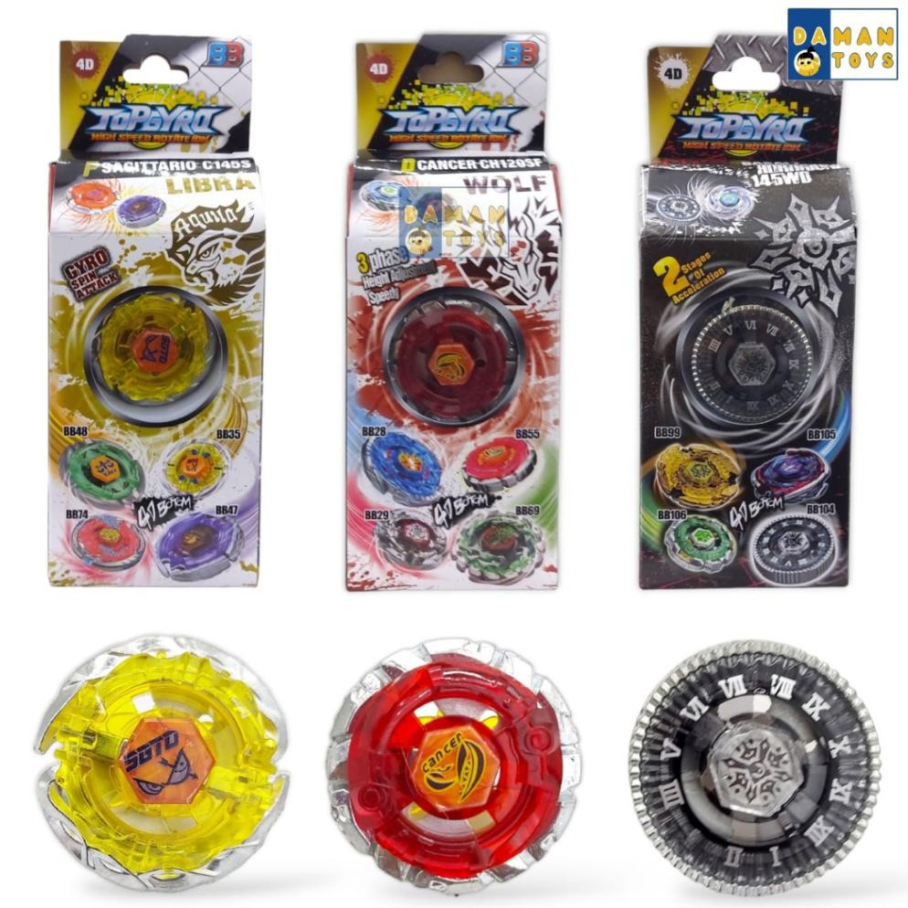 Mainan Gangsing Beyblade Launcher Metal Fusion Fight Master 4D Basalt Horogium Gasing Bayblade