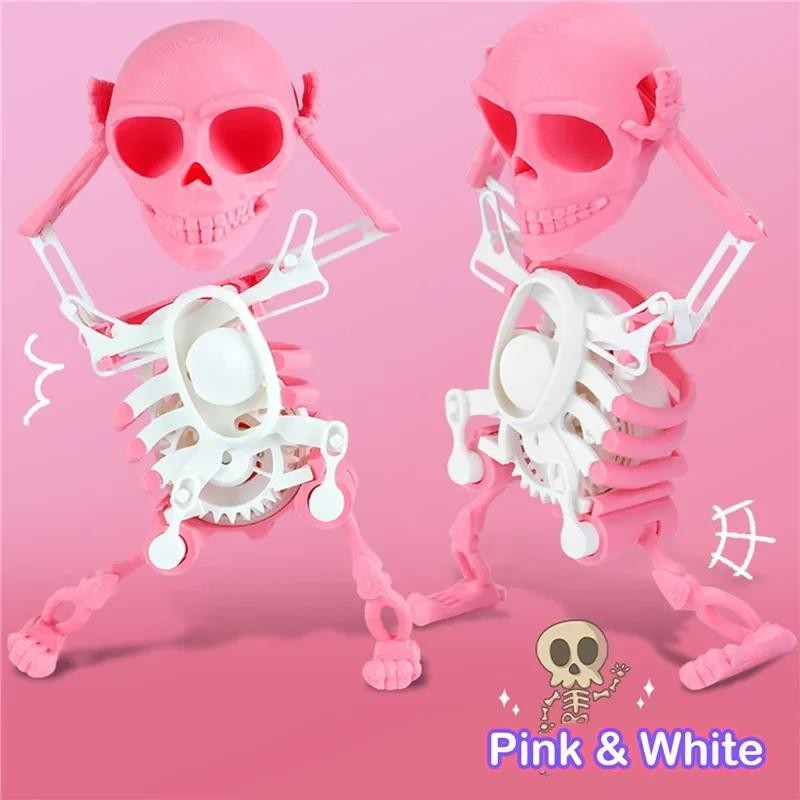 Mainan Tengkorak Joget Tengkorak Ayun Clockwork Dancing Skeleton Ornamen Mainan Tengkorak