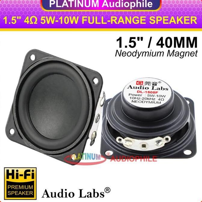 Speaker 1.5 inch Fullrange 4 ohm 5W-10W 40mm Hifi Speker Full range 1.5" Audiolabs DL-1505F