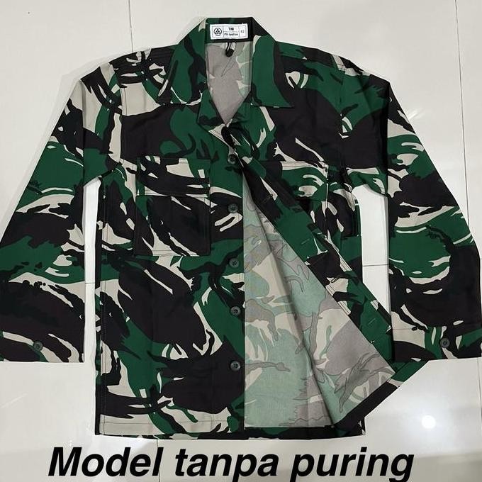 Baju PDL velbed non puring anti air warna pembagian / PDL velbed / baju tentara / PDL TNI