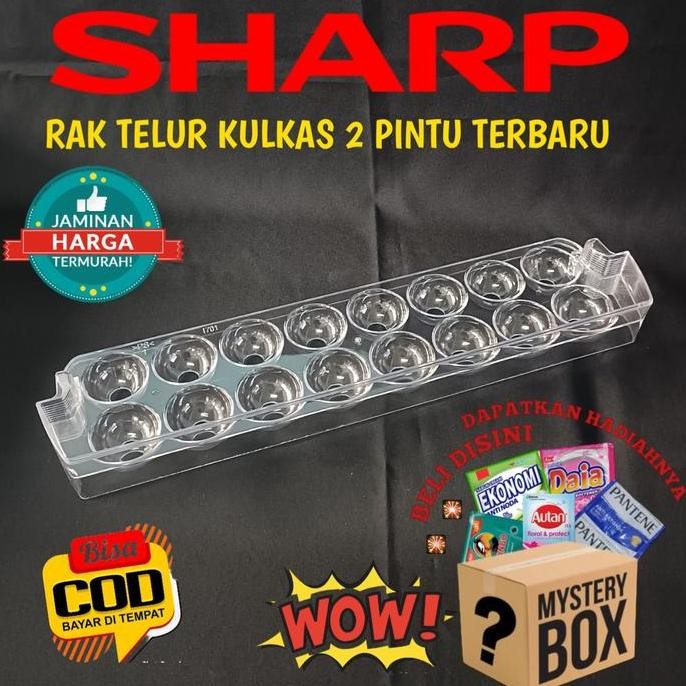 Open DS] RAK TELUR KULKAS SHARP 2 PINTU TYPE KULKAS TERBARU ORIGINAL