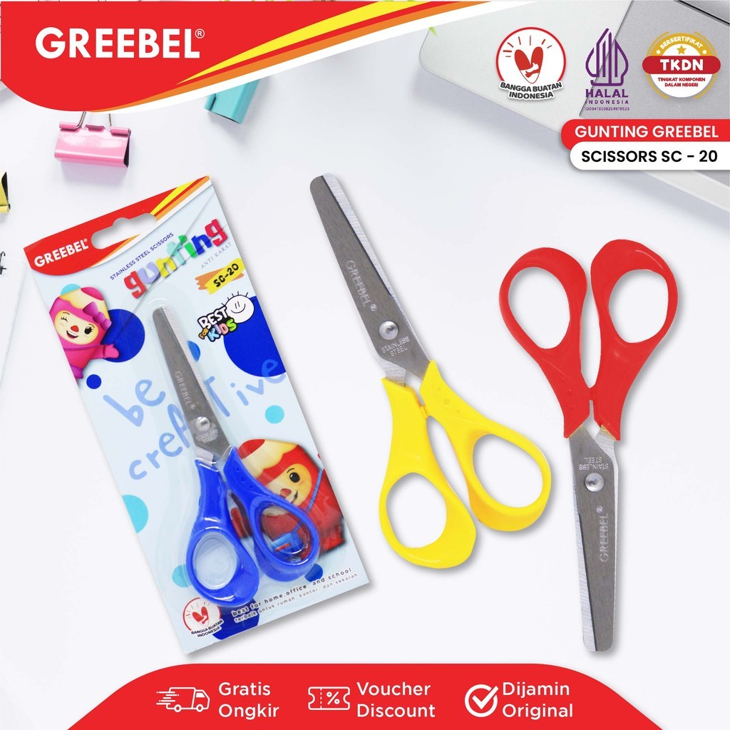 

GREEBEL Gunting Mini Gunting Anak (GUNTING SC- 20) / Gunting Kertas / Gunting Sekolah / Gunting Pastel Lucu