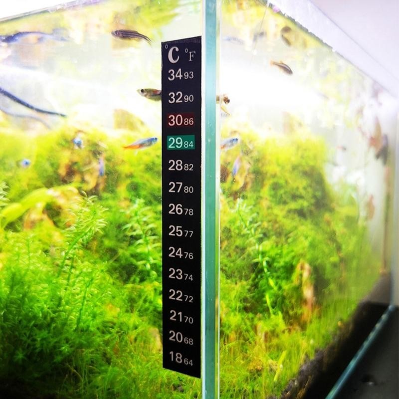 Stiker Pengukur Suhu Aquarium Aquascape Termometer Sticker Alat Pengukur Suhu Aquarium