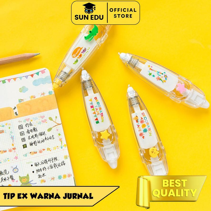 

KEKINIAN CORRECTION TAPE DECORATION UNTUK JURNAL/ ROLLER STAMP REMINDER HIGHLIGHT POLA CUTE TERLARIS