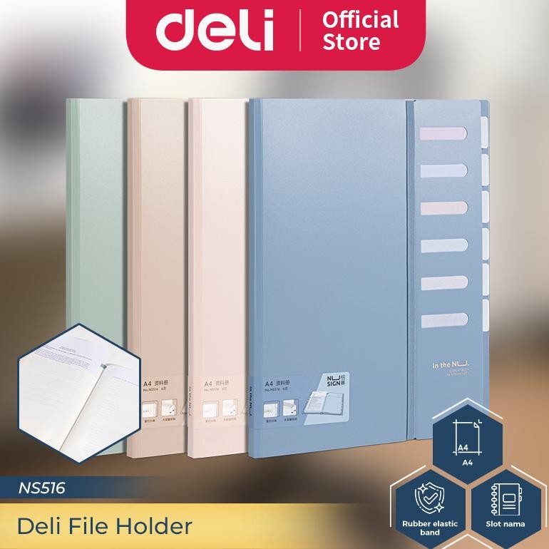 

TERLARIS Nusign File Holder / Map Dokumen A4 6 Slot Muat Banyak Warna Pastel NS516 Siap kirim