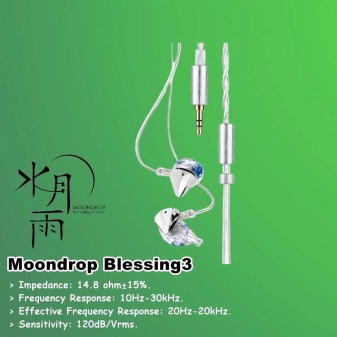 Stock In Moondrop Blessing3 Blessing 3 2Dd + 4Ba Hybrid Iem In-Ear Monitors
