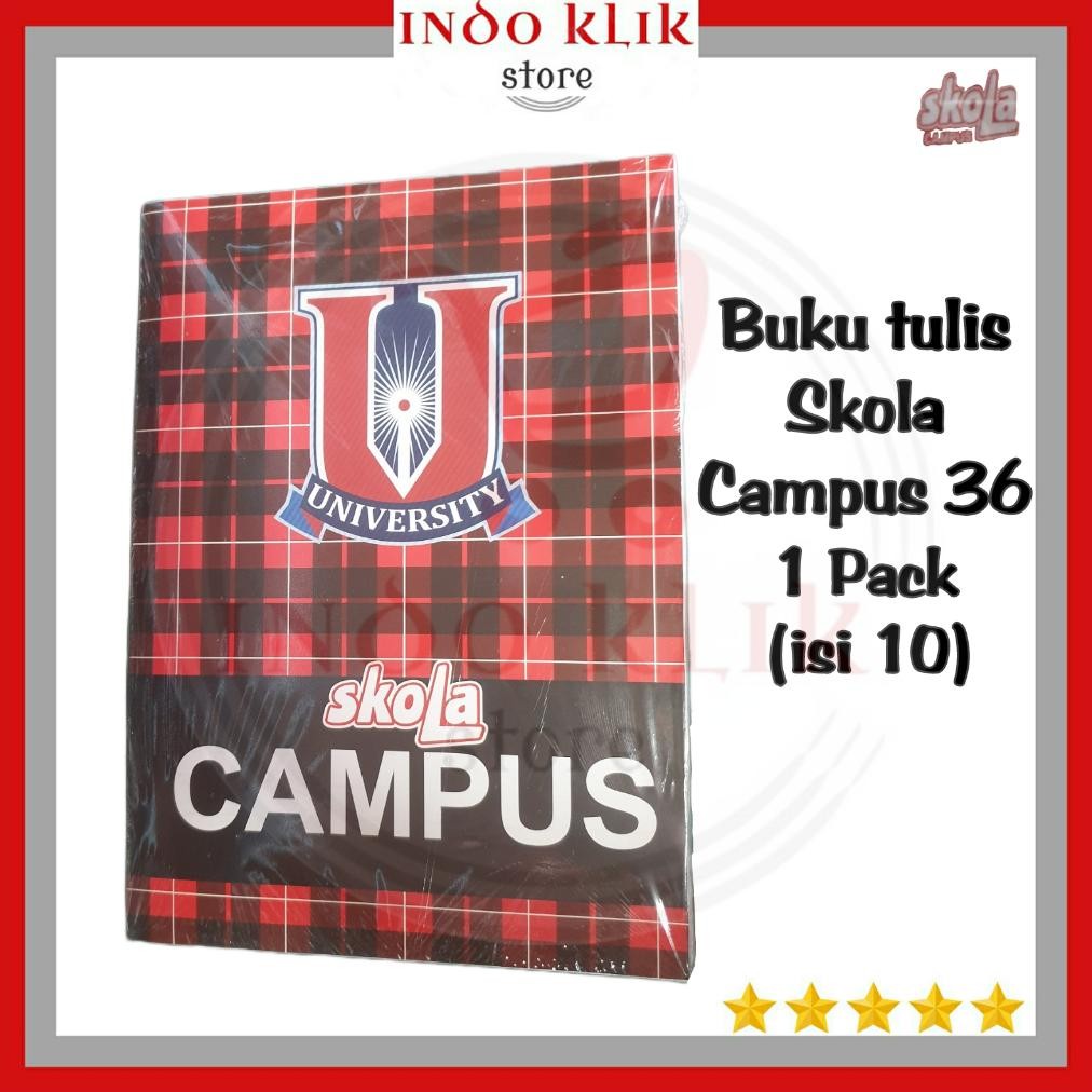 

READY STOCK Buku Tulis Skola Campus 36 Lembar / Buku Ukuran Boxy / Campus B5 36 Lbr