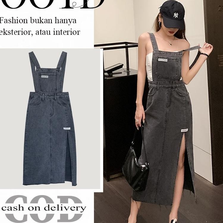 Jumpuit Jean Dre Wanita Baju Odo Wanita Orea Tyle Jumpuit Wanita Douyin Outfit Ggang Tinggi