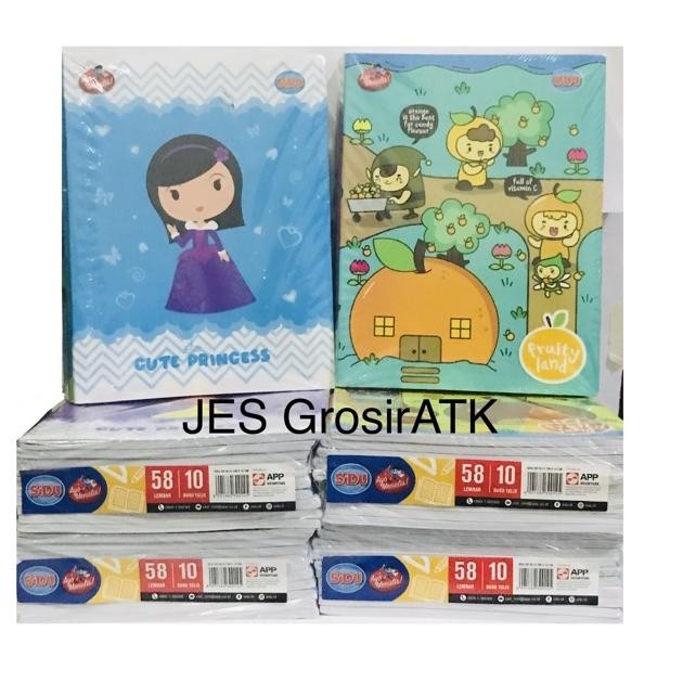 

READY STOCK Buku Tulis SIDU 58 Lembar [Pak=10 buku]