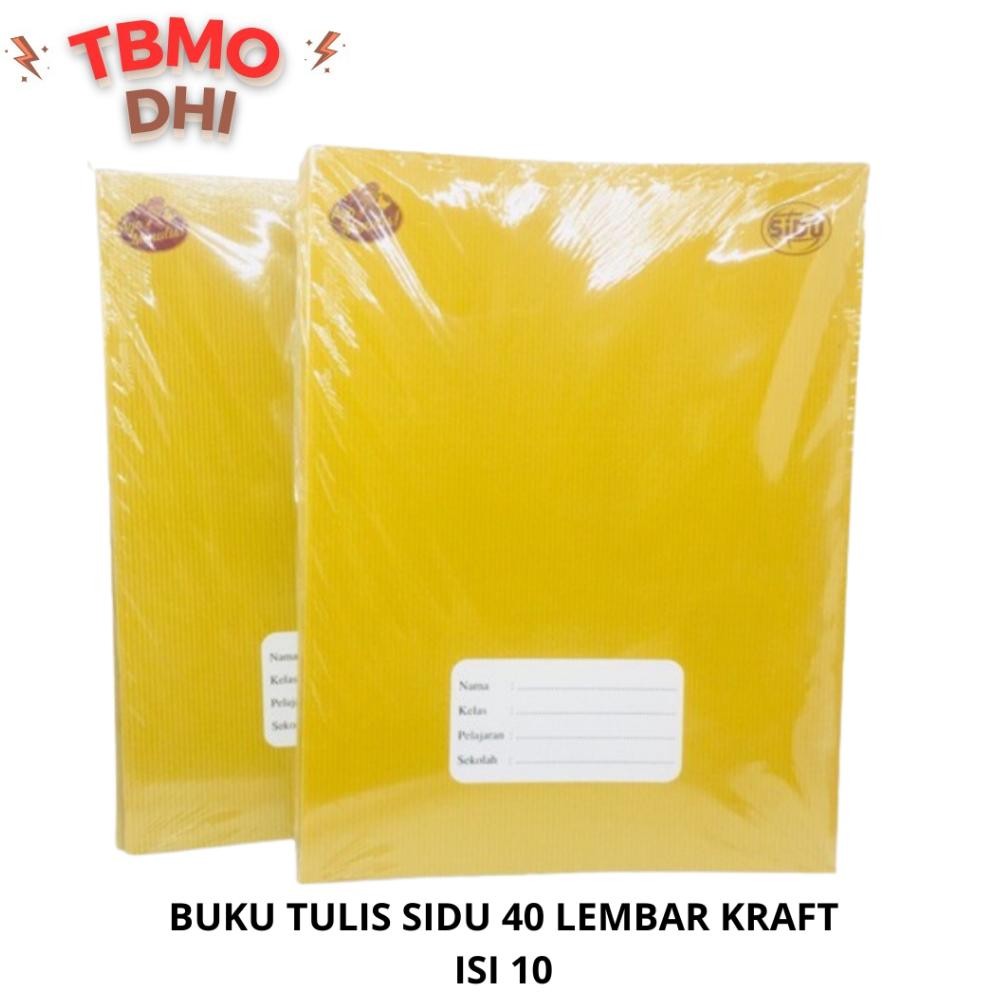 

READY STOCK TBMO Buku Tulis Sinar Dunia SIDU Kraft 40 Lembar (1 Pack Isi 10 Buku)