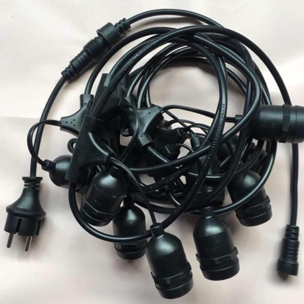 Fiting gantung cafe 10 meter 10m 10 fiting kabel lampu gantung cafe kabel 10m