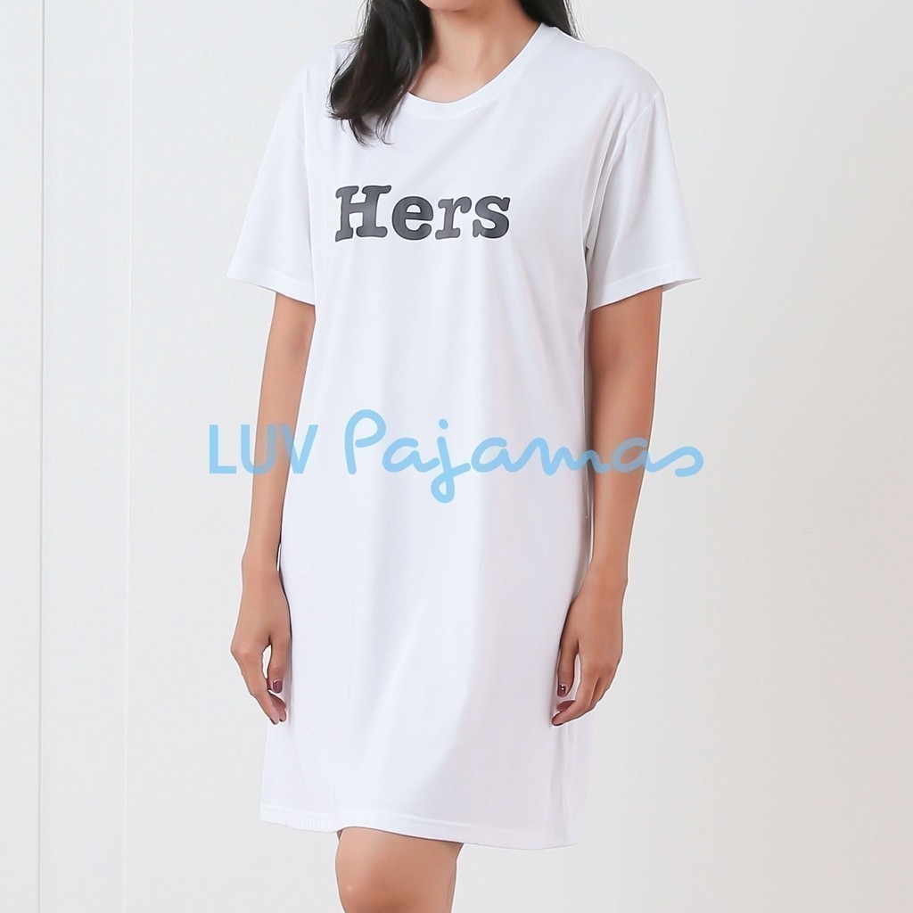 LUV Pajamas - Miss Luana - Baju Tidur Wanita Dewasa - Dress / Daster Lengan Pendek - Bahan Kaos Polo