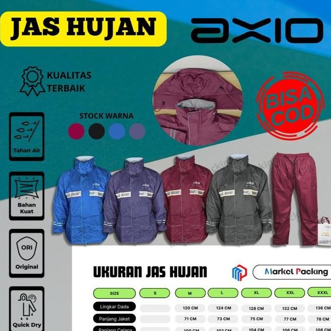 Jas Hujan Axio Original 100% 882 Mantel Mantol