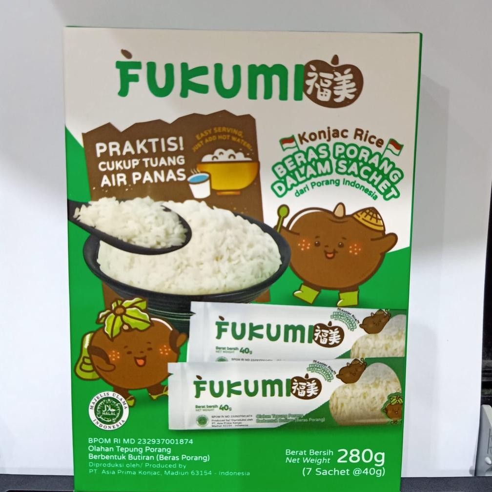 

Fukumi Beras Porang Box Sachet (7x @40 Gram)
