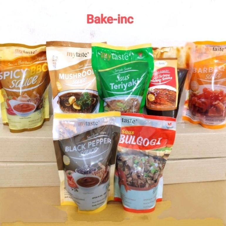

[Bake-inc] MY TASTE SAUS ANEKA RASA 500GRM BBQ, SPICY BBQ LVL 2, BLACKPAPER, BULGOGI, TERIYAKI ( 1 RASA = 1 HARGA = 500GRM)