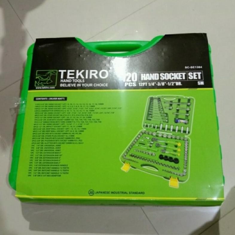 Tekiro Kunci Sok 120 Pcs Tekiro Hand Socket Set 120Pcs Tekiro