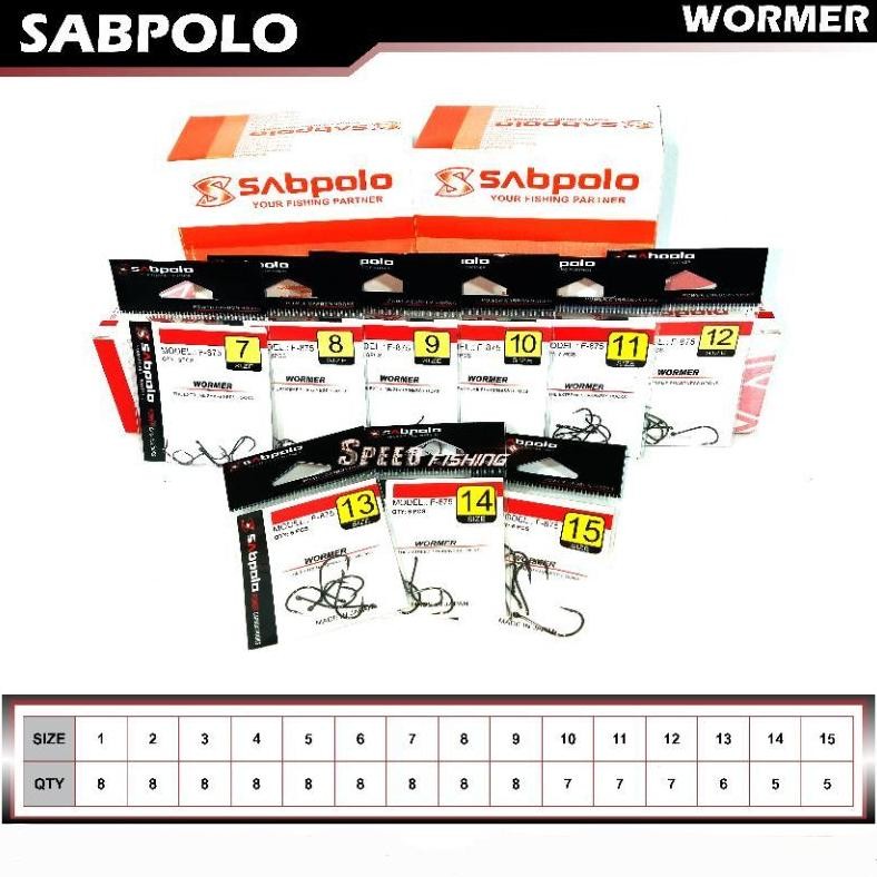 Hemat Kail Pancing/Mata Pancing Sabpolo Wormer Tipis,Kuat Dan Tajam Kailp000G