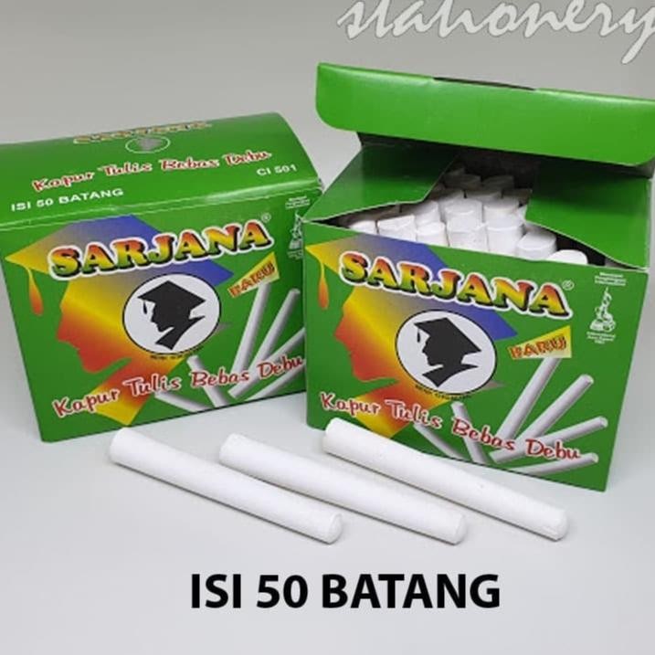 

Terbaru Kapur/Kapur Papan Tulis/Kapur Tulis Warna Putih Sarjana - 1 Kotak Isi 50 Batang Racun Shopee