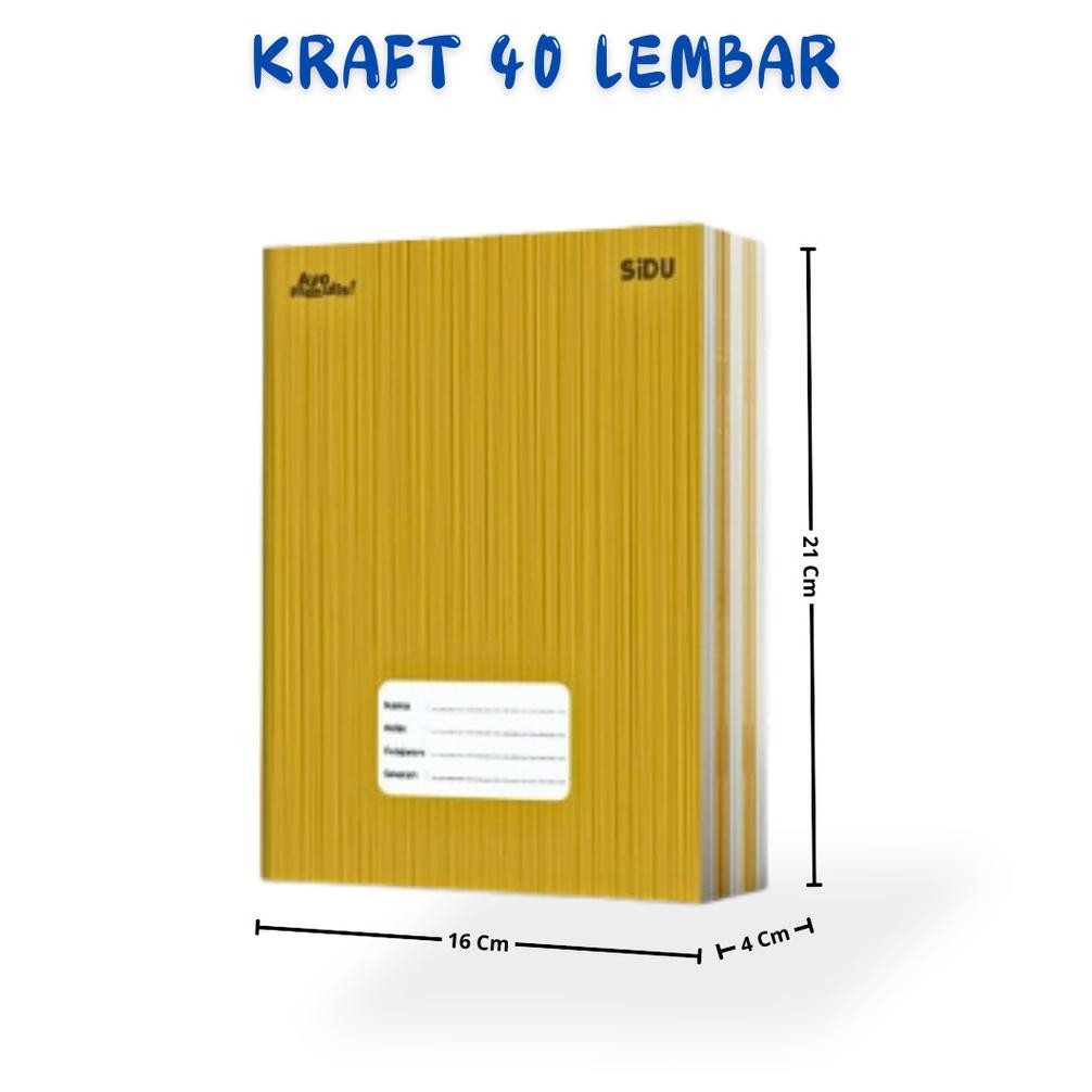 

Elegan (10Pcs) Buku Tulis Sidu / Buku Catatan Sekolah / Buku Tulis Kraft Sinar Dunia 40 Lembar