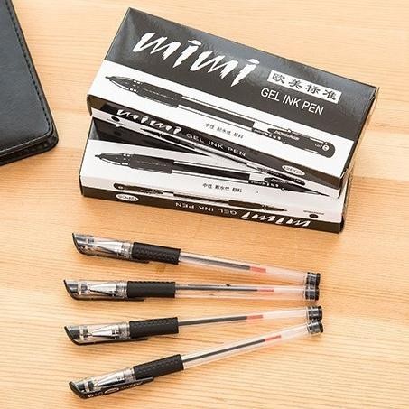 

New Hl0705 Pena Isi 100 Pcs Gel Mimi 0.5Mm Pulpen Internasional Balpoin