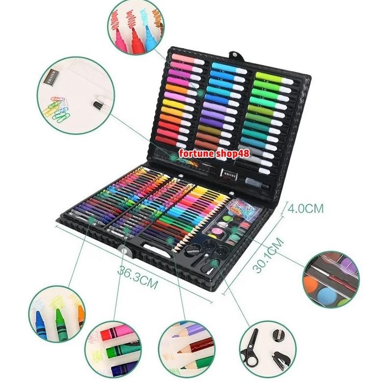 

Fitur Lengkap Art Set Anak 150 Pcs Spidol Crayon Set Menggambar