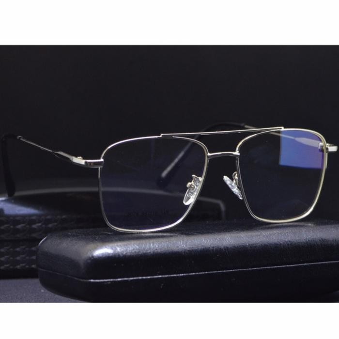 Outiva- Frame Kacamata Aviator Korea Kotak Tag Heuer 3076 Besi Pria Wanita