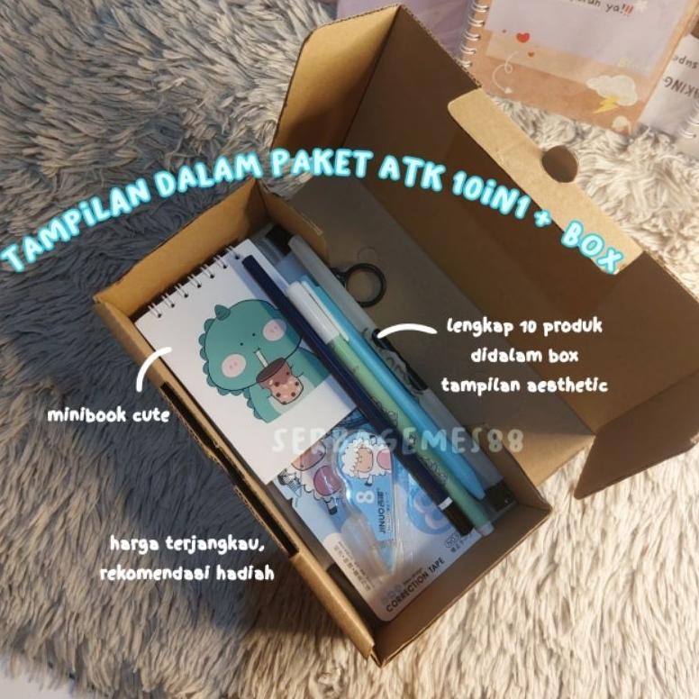 

Berkualitas Serbagemes88 - Set Alat Tulis 10 In 1 Lengkap / Stationery Untuk Hadiah / Hampers Kado Gift / Paket Alat Tulis / Alat Tulis Paket / Sekolah / Stationery Set Aesthetic