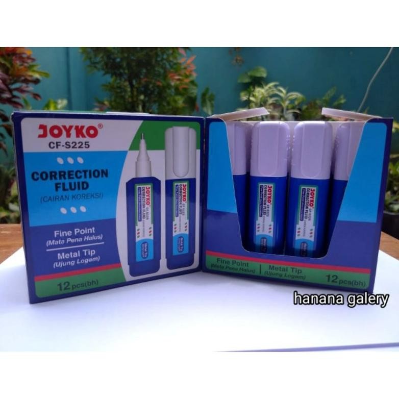 

Keunggulan (6 Pcs) Joyko Correction Fluid Pen Cf-S225 / Tipex Cair Joyko Tip Ex Cf-S225