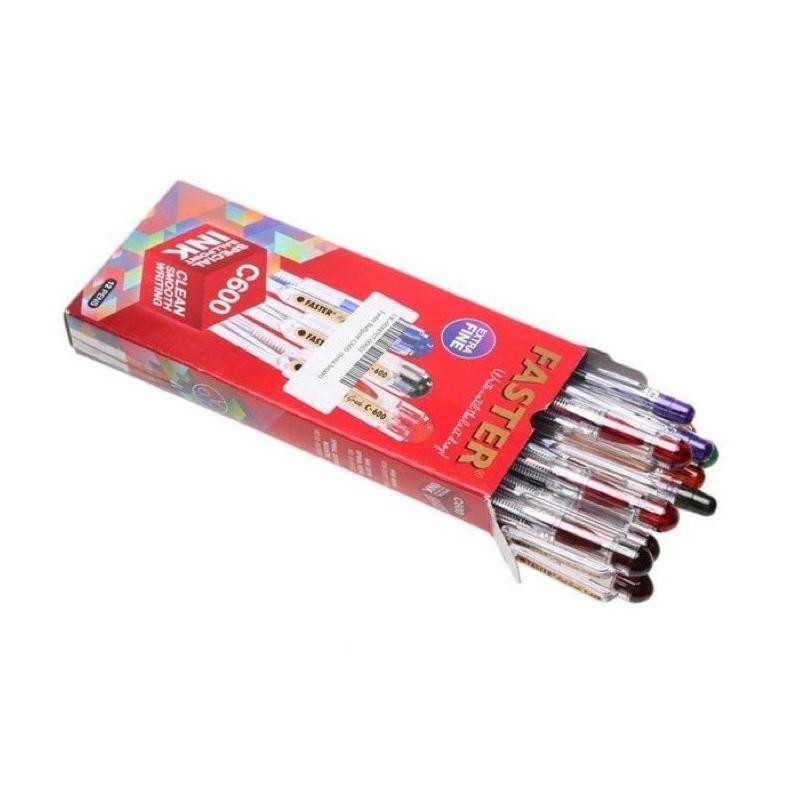 

Aman Terbaik (1Pack) Pulpen Murah Bulpen Faster C600 0.7Mm