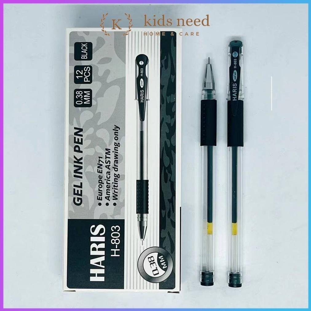 

Revolusioner (12 Pcs) Gel Pen Pulpen Pena Murah 0.5 / 0.38 Mm