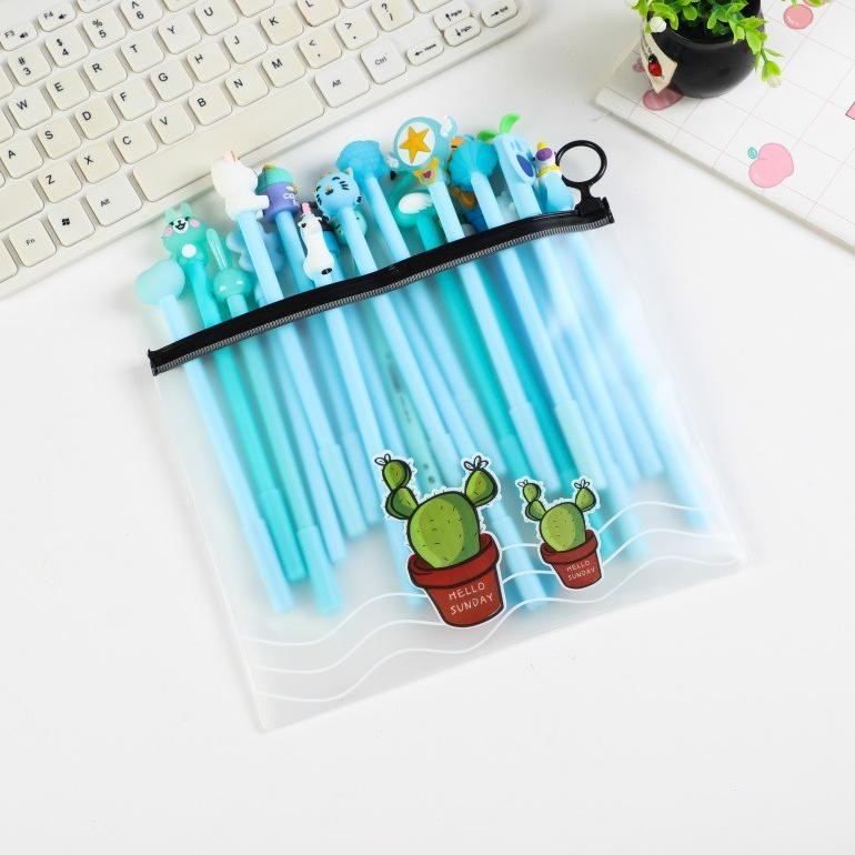 

Inovatif Hl0078 Pena Karakter Set Pouch Isi 20 Pcs Tempat Pensil Transparan Zipper Bag