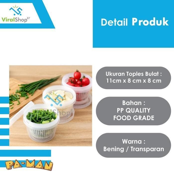 NEW KOTAK TOPLES PENYIMPANAN BUAH TIRISAN BOX TIRIS SAYUR CONTAINER KULKAS