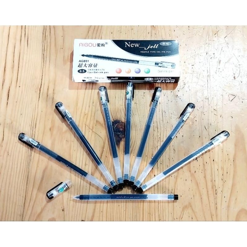 

Terlaris Bolpen Aigou New Gell Xui Zua Ada Gambar Aple 0.4 Mm / Isi 12 Pcs