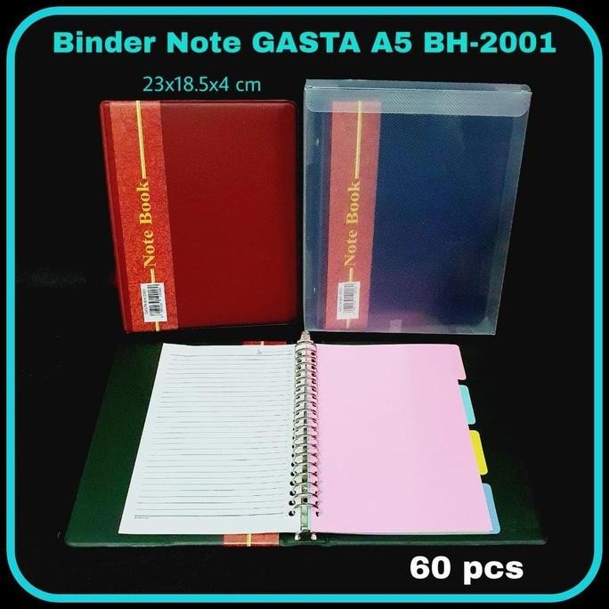 

JUAL BINDER NOTE A5 PVC KULIT MAP BINDER LOOSE LEAF 20 RING BH-2001