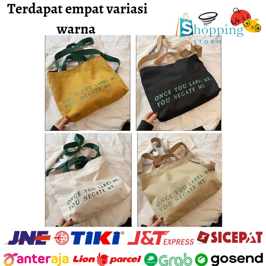 Tas Totebag Kanvas Fashion Wanita Totebag Bergambar Lucu Totebag Besar