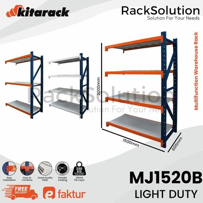 

MURAH KITARACK MJ1520 JOINTER Rack Gudang 2 Meter Multifungsi P. 1.5 Meter