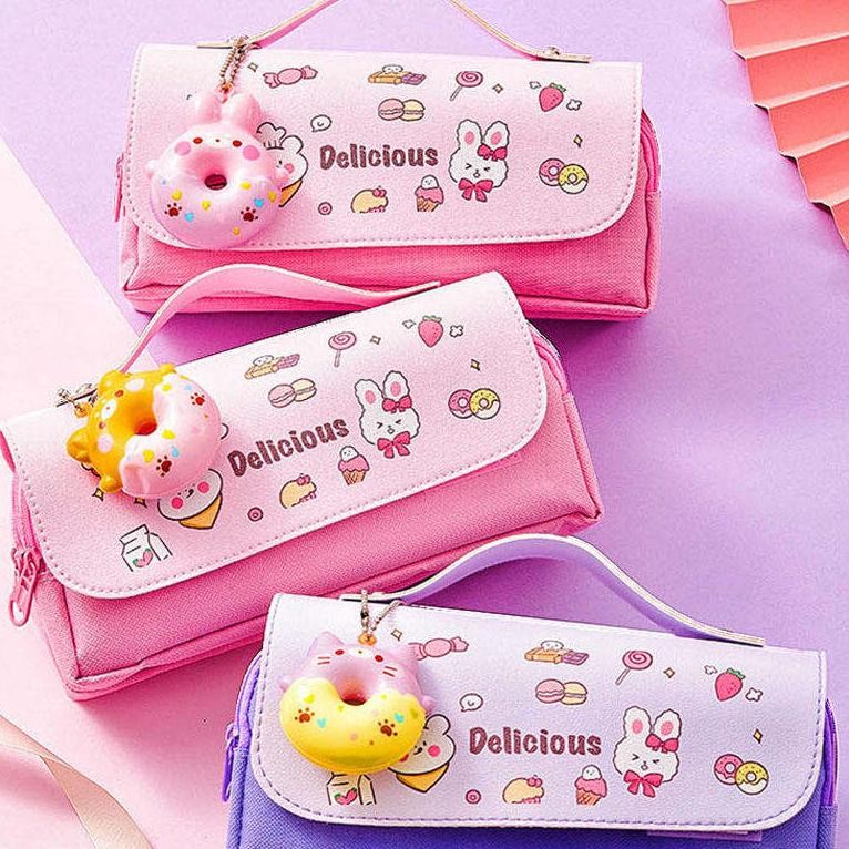 

NEW!!! Kotak Tempat Pensil Jumbo Multifungsi Suishy Pencil Case Alat Tulis Estetik Ala Korea Penyimpanan Besar Tas Resleting Pena