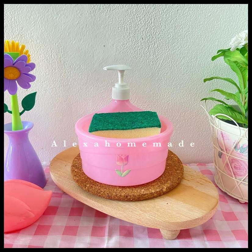 TEMPAT SABUN CUCI PIRING VIRAL UNIK (PINK, PUTIH, HIJAU)