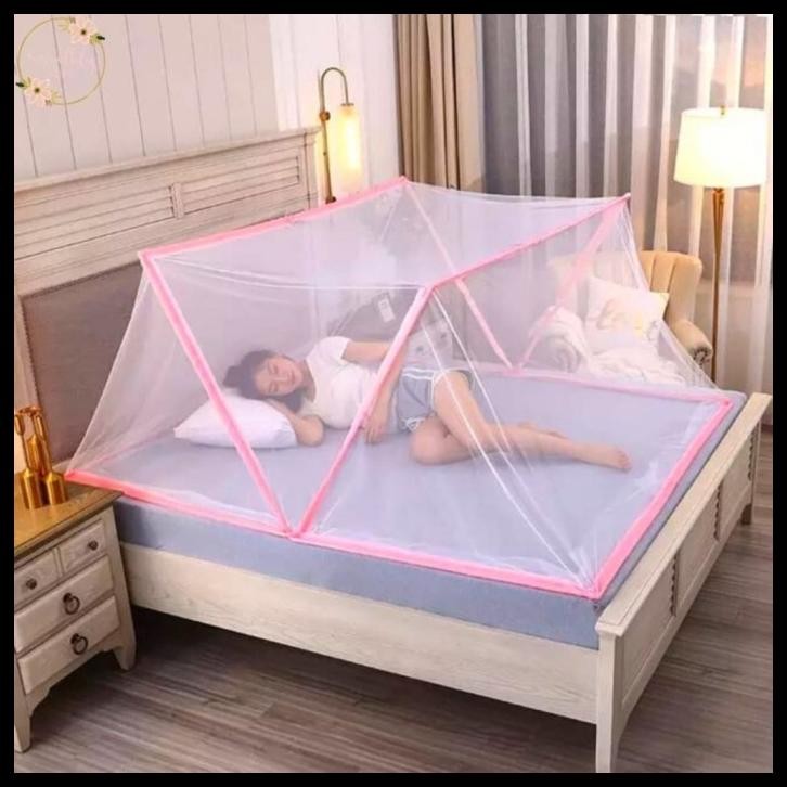 KELAMBU KOTAK LIPAT UKURAN 100X190CM/KELAMBU TIDUR LIPAT KOTAK BERKUALITAS/KELAMBU PORTABLE LIPAT