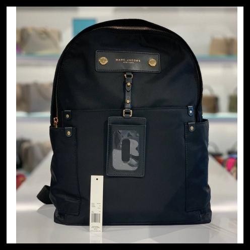 TAS RANSEL BRANDED MARC JACOBS MJ PREPPY NYLON LARGE BACKPACK BP BLACK 29 X 39 CM 100% ORIGINAL