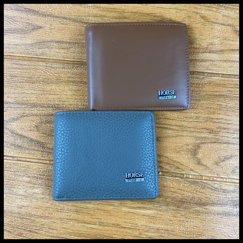 DOMPET PRIA KULIT ASLI LOGO HORSE DOMPET PRIA ASLI KULIT LIPAT TIPIS DOMPET PRIA BAHAN TAHAN LAMA DO