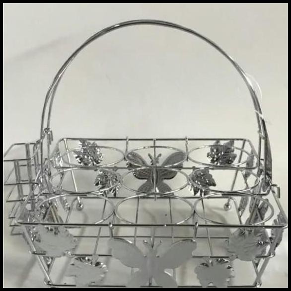 Tempat Aqua Gelas Stainless Bistro 9 Lubang