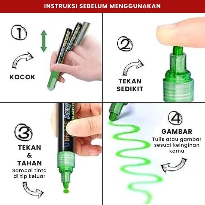 

New Collection !!! Snowman Spidol Emas Perak Putih Besar Permanen Permanent Paint Marker