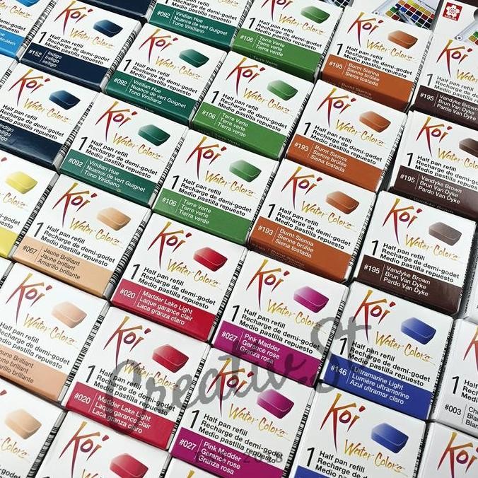 

Big Sale !!! Sakura Koi Watercolor Half Pan Part 2 Cat Air Padat Refill