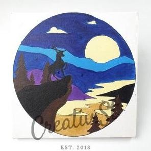

New Collection !!! Paint By Number 20X20Cm Scenery Series [Kreate Kit] Diy Painting Kit Canvas Kanvas Lukis